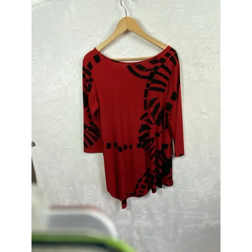 Clara Sun Woo Tunic Top Women’s Assymetrical Hem M